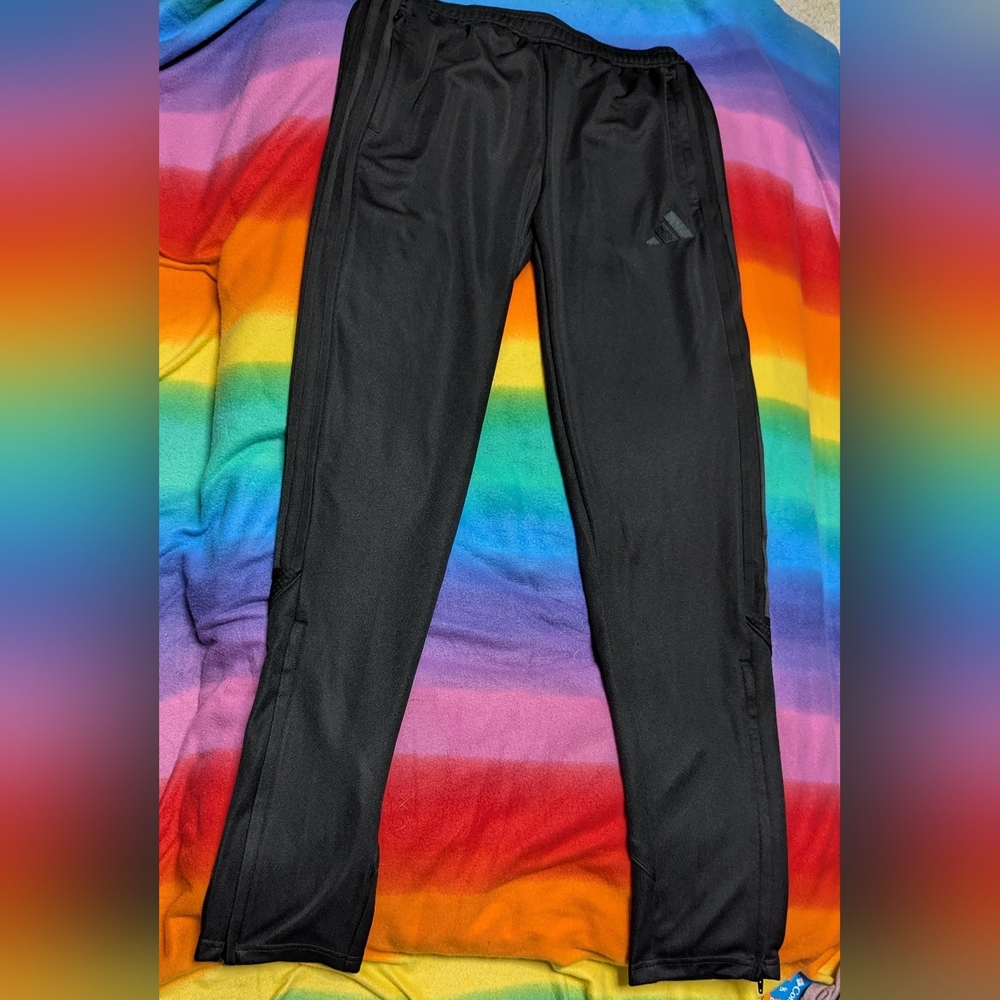 Adidas Boys Black Track Pants Sz: XL NWT